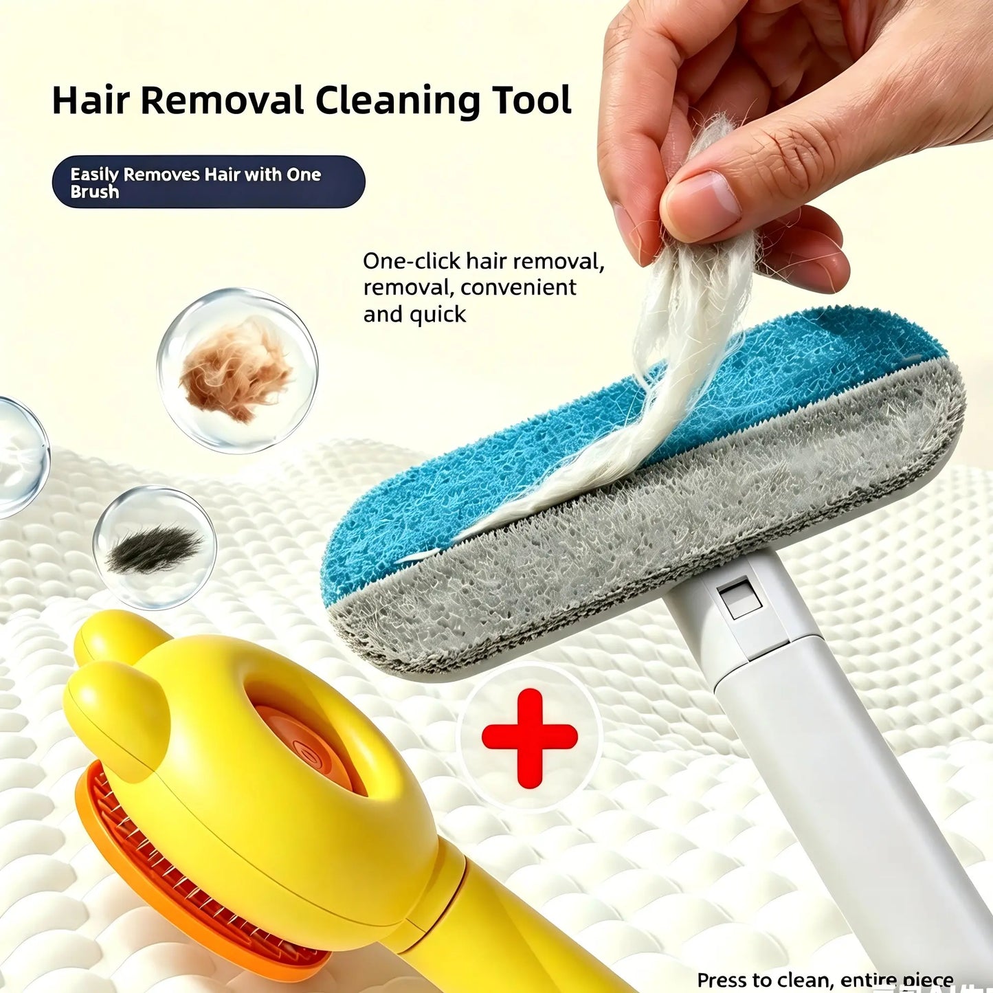 Cfume Pet Hair Remover - Lint Brush and Scraper for Cats and Dogs | Essential Tool for Efficient Removal of Pet Hair from Sofas, Beds, and Carpets