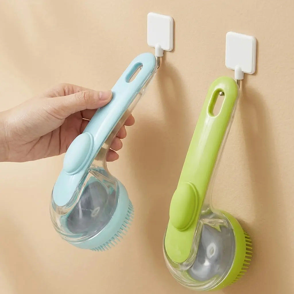 2026 2-in-1 Pet Bath and Grooming Brush with Integrated Soap Dispenser, 8in x 3in x 4in, Gentle Massage Brush for Long and Short Haired Dogs and Cats, Perfect for Bathing and Daily Care