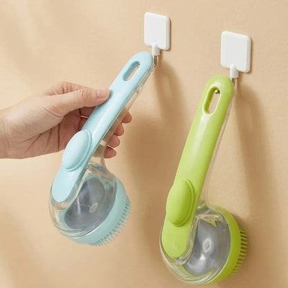 2026 2-in-1 Pet Bath and Grooming Brush with Integrated Soap Dispenser, 8in x 3in x 4in, Gentle Massage Brush for Long and Short Haired Dogs and Cats, Perfect for Bathing and Daily Care