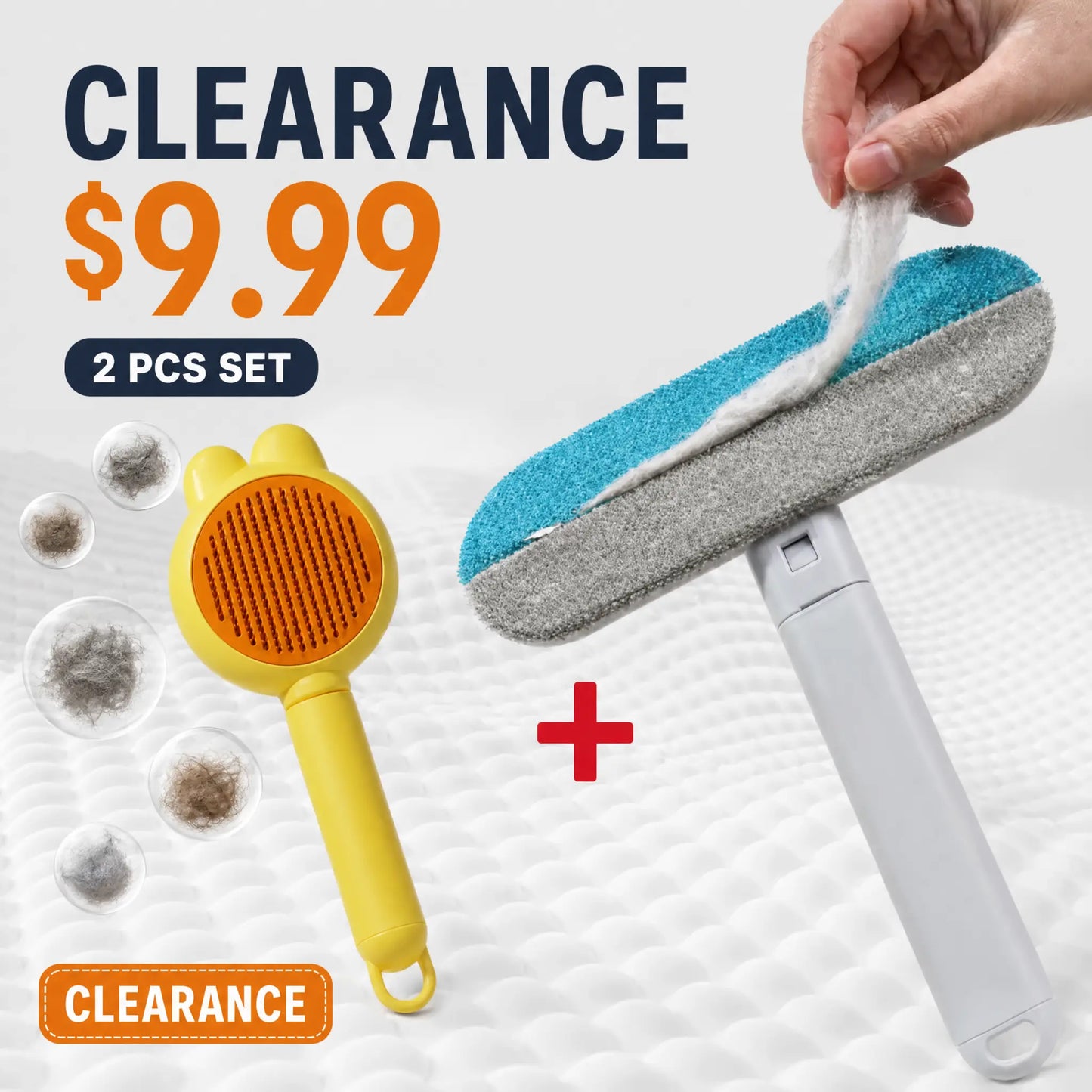 Cfume Pet Hair Remover - Lint Brush and Scraper for Cats and Dogs | Essential Tool for Efficient Removal of Pet Hair from Sofas, Beds, and Carpets