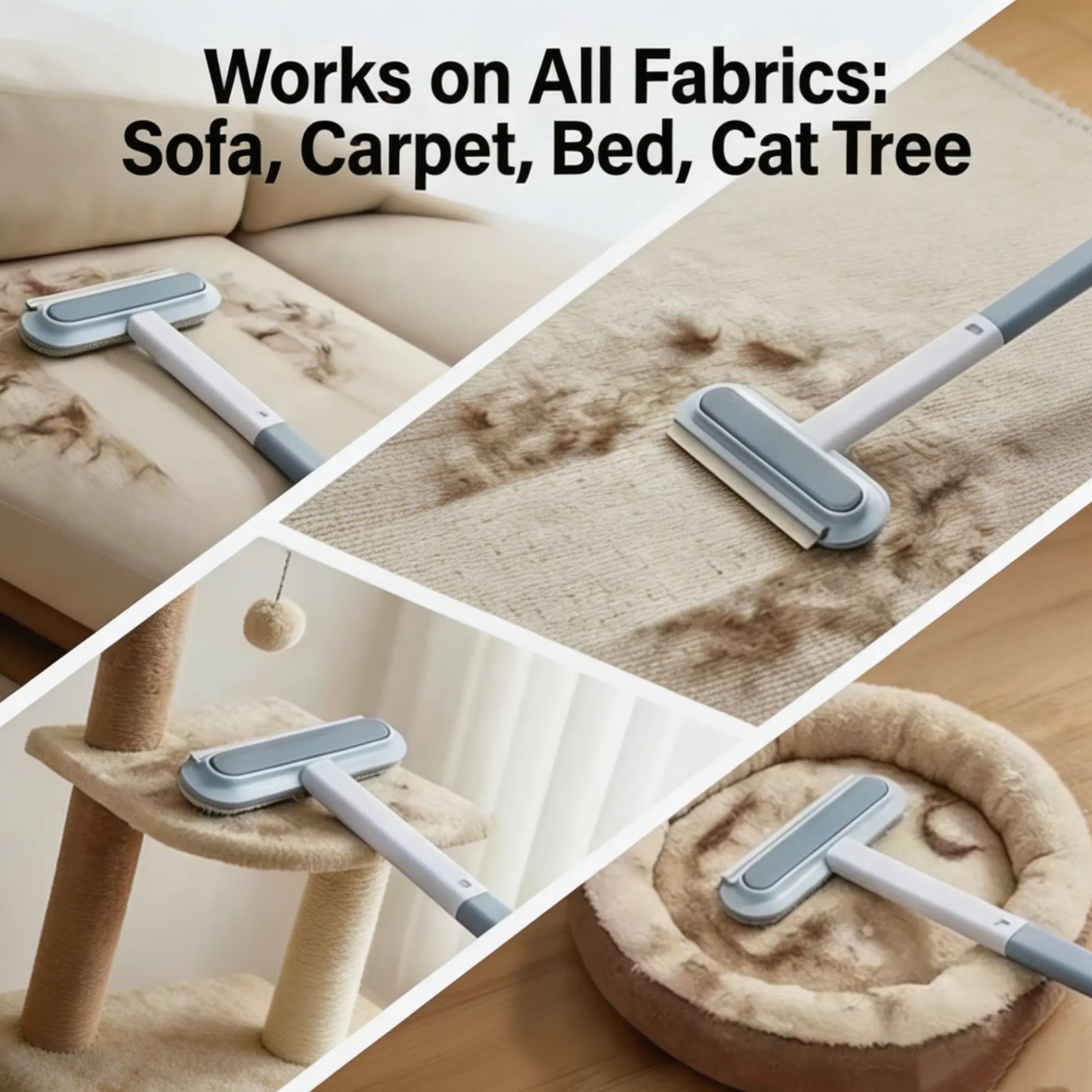 Cfume Pet Hair Remover - Lint Brush and Scraper for Cats and Dogs | Essential Tool for Efficient Removal of Pet Hair from Sofas, Beds, and Carpets