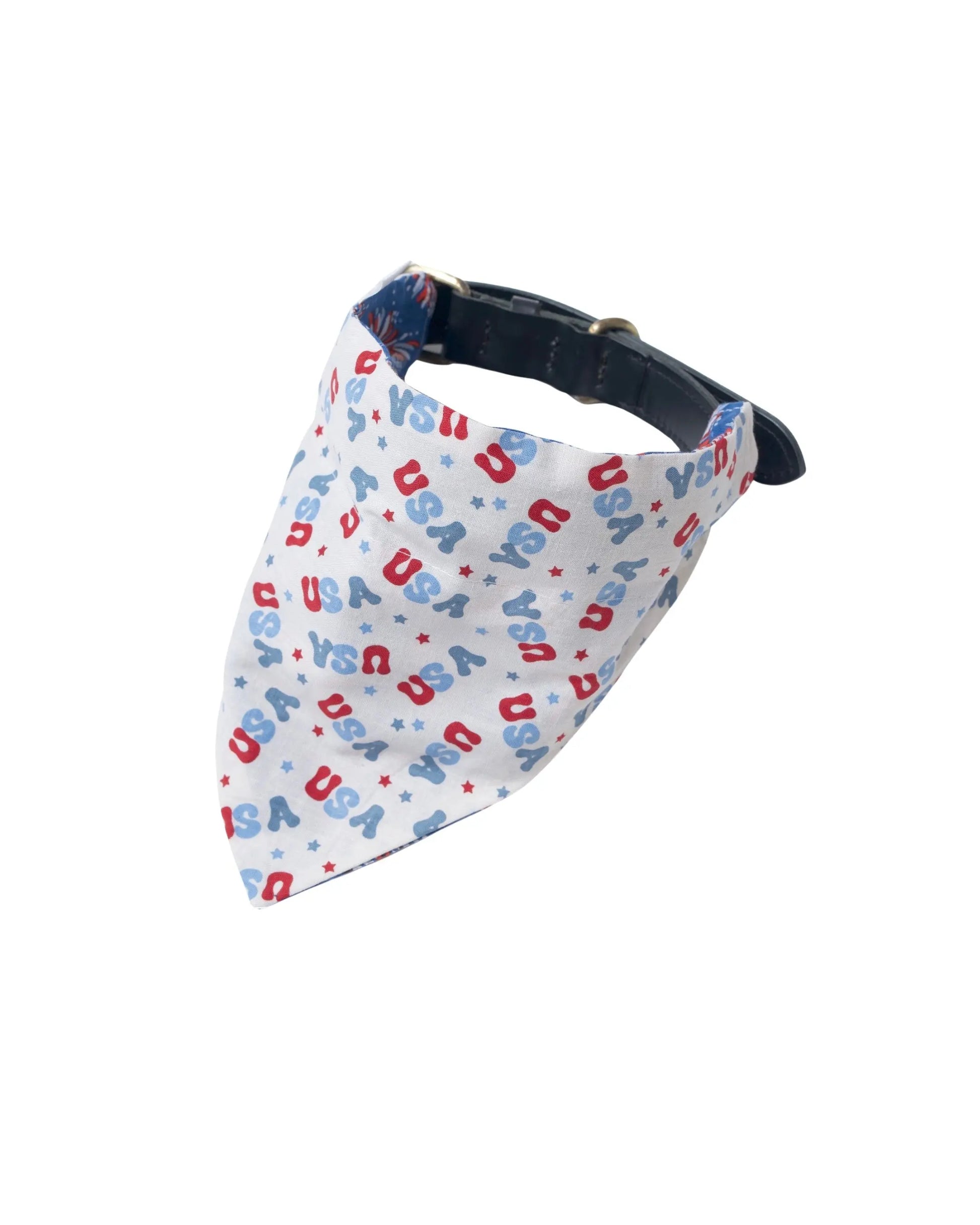 Premium Cotton Fourth of July Pet Bandanas - Slide-On Collar Design - Washable and Reusable